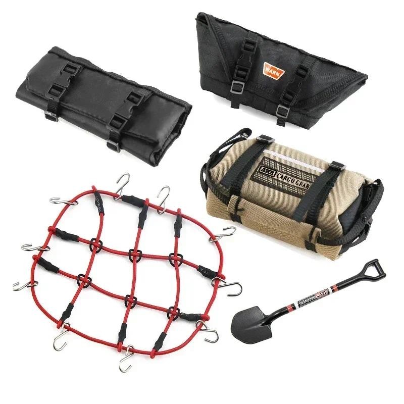 5pcs กระเป๋าหลังคากระเป๋าถือถุงนอนกระเป๋าเดินทางสุทธิพลั่วตกแต่งสําหรับ TRX4M Axial SCX24 1/18 1/24 RC Crawler รถ - รูปที่ 2