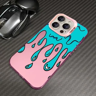 เคสโทรศัพท์ลายหยดน้ำสีฟ้า, เหมาะสำหรับ iPhone 17 11 12 13 15, ProMax, IP16Pro เคสซิลิโคนป้องกันกันกระแทกขั้นสูง, ทันสมัย