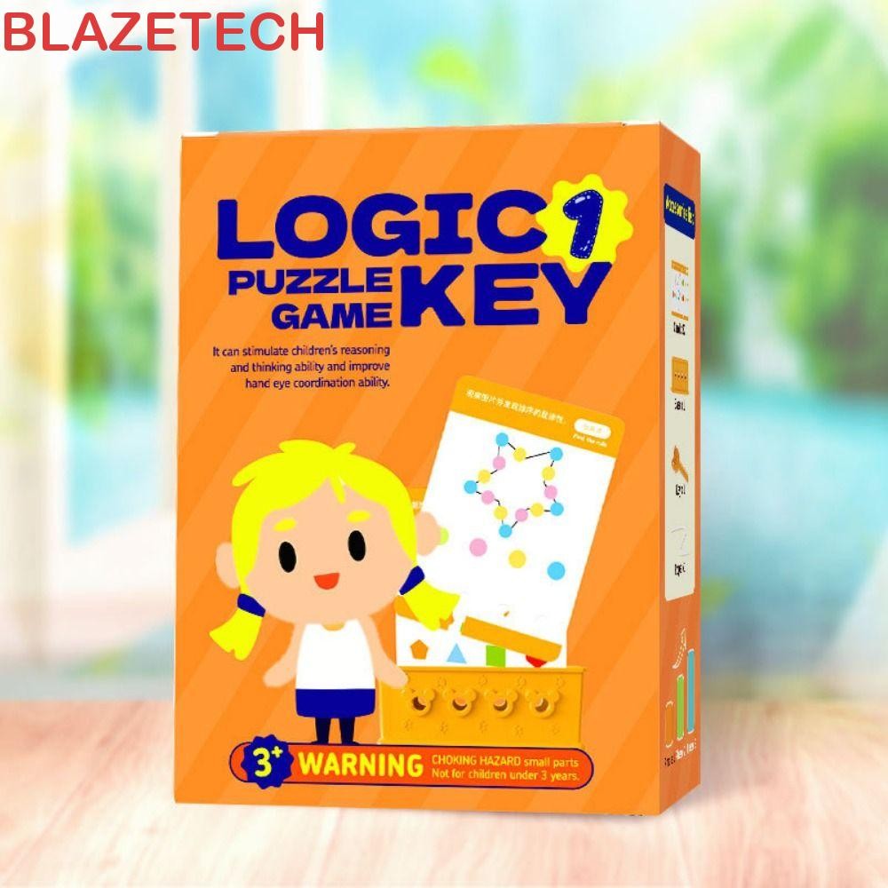 BLAZETECH Logic Key Thinking Training, 3D Montessori English Logic Key เกมปริศนา, ความสามารถในมือมัลติฟังก์ชั่เกมจับคู่ทางปัญญาคีย์คิดปริศนาของเล่นเด็ก