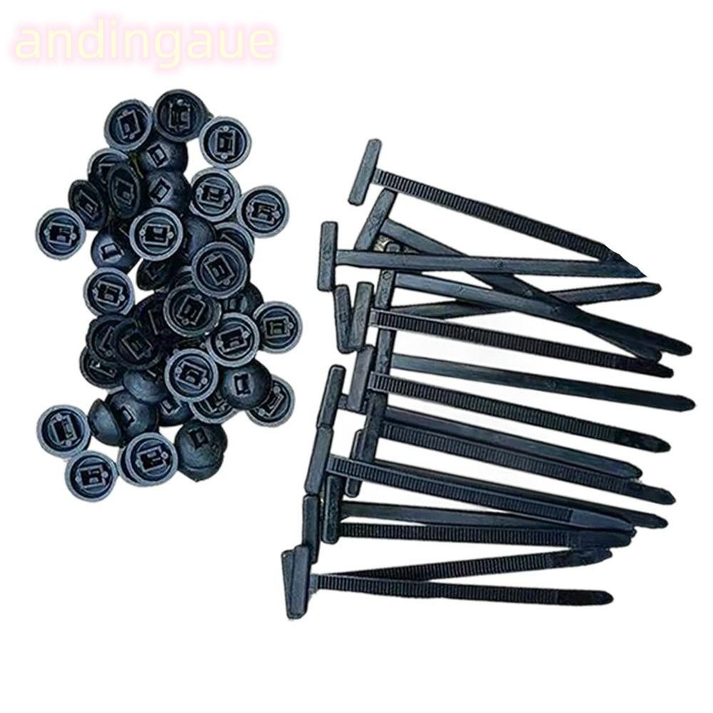 ANDIN 20/50100 ชิ้นไนลอน Universal Cable Tie Buckle, อเนกประสงค์ Self-Locking Heavy Duty ไนลอน Zip Ties, Cable Tie Retainer ไนลอนหัวเข็มขัดพลาสติกสายผูกเครื่องมือรถทุกวันซ่อม