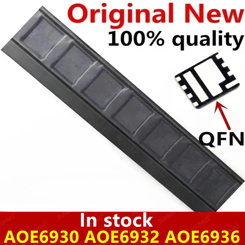 (5 ชิ้น) 100% ใหม่ AOE6930 AOE6932 AOE6936 E6930 E6932 E6936 QFN-8