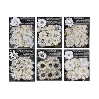 Journamm 20 ชิ้นดอกไม้ฟอยล์สีทองสติ๊กเกอร์ชุดสติกเกอร์สัตว์เลี้ยงแพ็คสําหรับกรอบรูปสมุดภาพวารสารไดอารี่สติกเกอร์ตกแต่ง