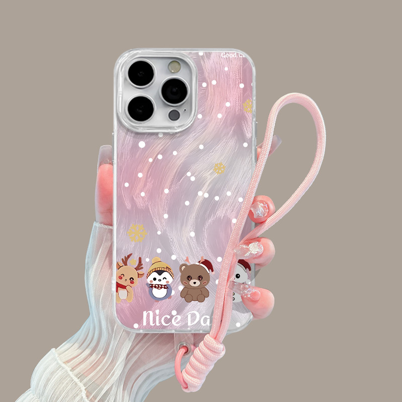 เข้ากันได้กับ ไอโฟน 11 12 ไอโฟน 13 Pro Max 14 ไอโฟน 15 Pro Max ไอโฟน 16Pro Max เคสโทรศัพท์นุ่มน่ารัก XPYSK078-GS4