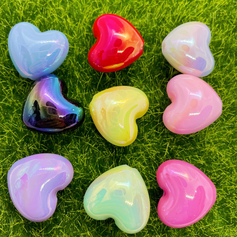 10ชิ้นรักชุบสีครีมทําเองแนวตั้งหลุมสีห่วงโซ่โทรศัพท์มือถือสร้อยคอสร้อยข้อมืออุปกรณ์เสริมลูกปัดหลวม