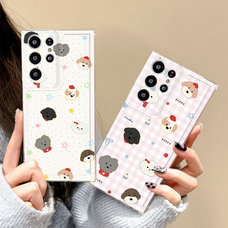 SAMSUNG ตัดสุนัขเคสโทรศัพท์สําหรับSamsung A16 A06 5G A26 A36 A56 A15 A25 A35 A55 S25 S24 S23 S21 S20 FE S22 S10 Note 20 Ultra 10 Plus A14 A24 A34 A54 A05s 5Gนุ่ม