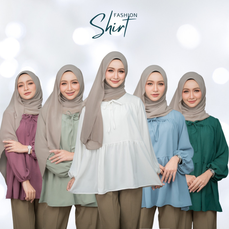 เสื้อแฟชั่นผู้หญิง เนื้อผ้าเบาใส่สบาย ทันสมัย ดีเทลน่ารัก ไม่รัดรูปใส่แล้วดูดีDG43วาริสมุสลิม