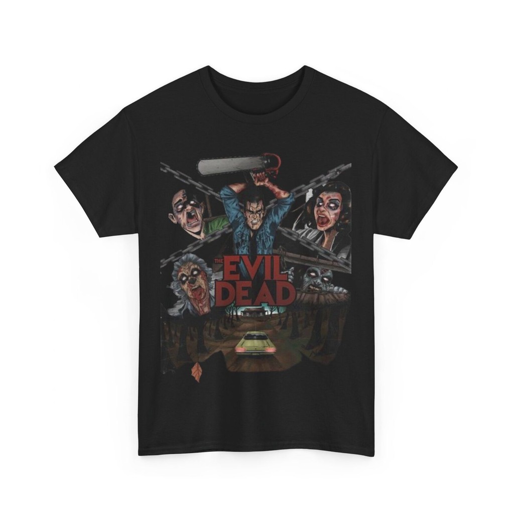 เสื้อยืด Evil Dead Movie เสื้อยืดผ้าฝ้ายหนัก