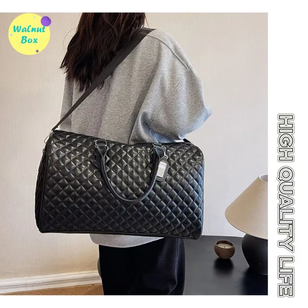 2024 กระเป๋าเดินทางความจุขนาดใหญ่ Rhombus กระเป๋าสะพายสุภาพสตรี High-End แฟชั่น Outing กระเป๋าเดินทางกระเป๋าเดินทาง