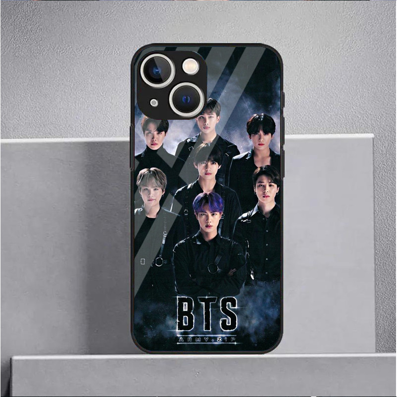 Bangtan Boys bts 03 กระจกนิรภัยเคสโทรศัพท์สําหรับ IPhone 16 15 14 13 12 11 Pro XS Max Plus Mini X XR 8 7 6s SE2/3 ฝาครอบ