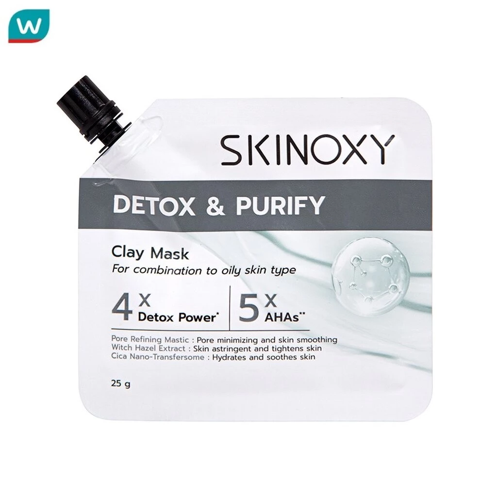 Skinoxy สกินอ๊อกซี่ ดีท็อกซ์ แอนด์ เพียวริฟาย เคลย์ มาส์ก 25 กรัม