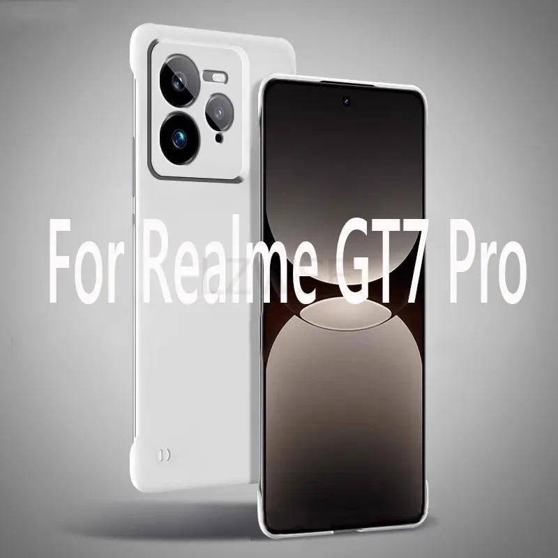 สําหรับoppo Realme GT 7 Pro Frameless Slim Skin Matte HardปกหลังสําหรับRealme GT7 Pro GT 6T GT NEO 6 SEสีทึบกล้องปกป้องShockProof Cover