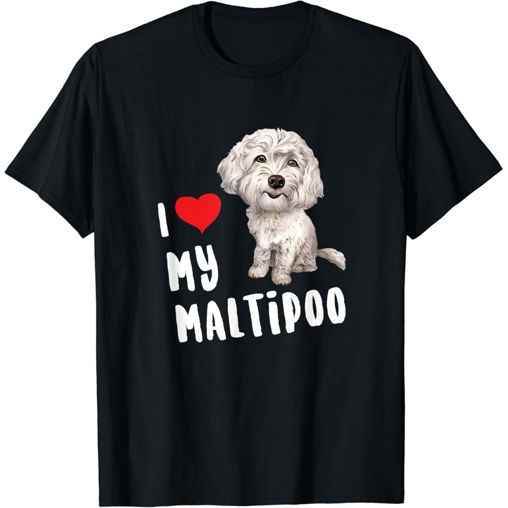 I Love My Maltipoo Design Perfect Funny เสื้อยืดสุนัขน่ารัก