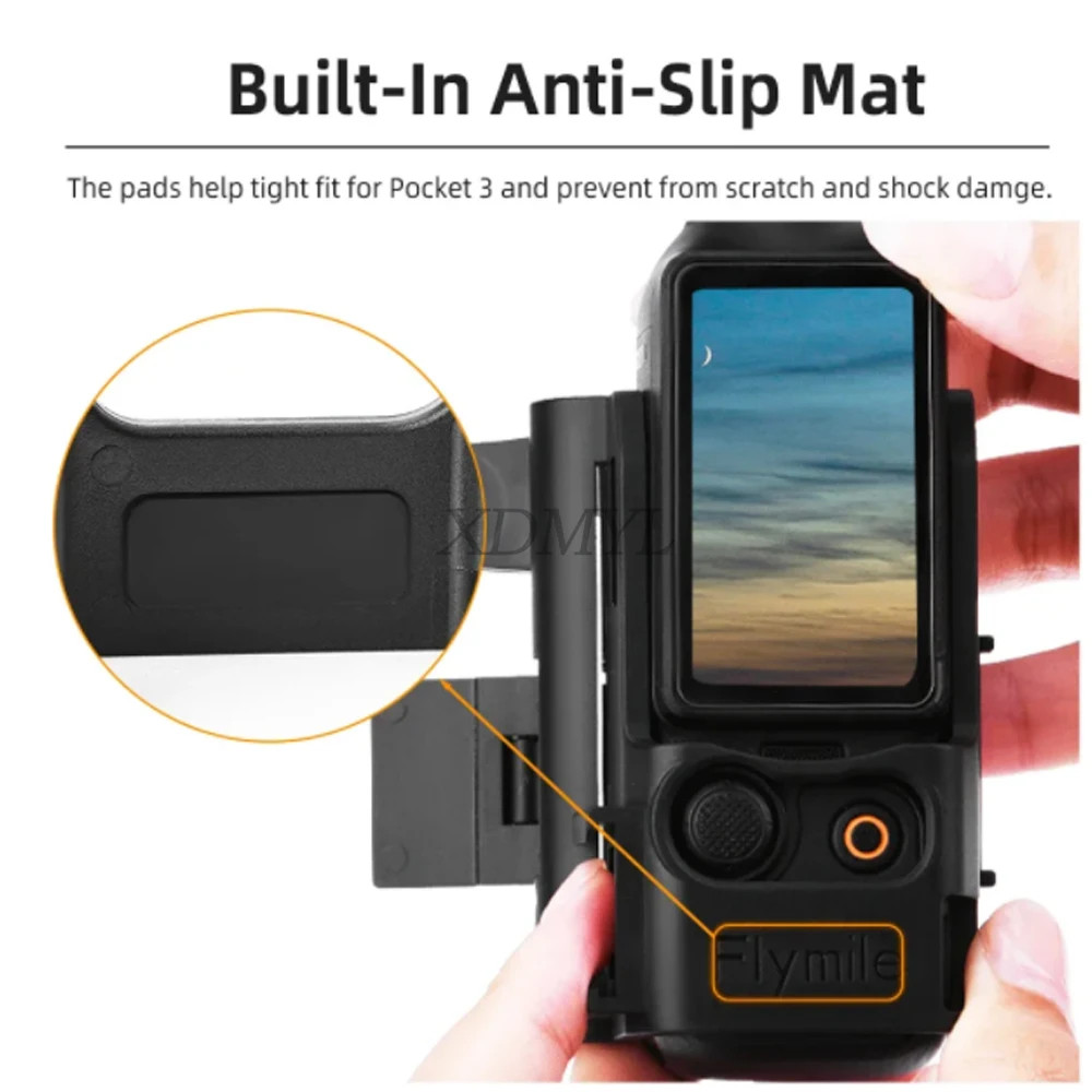 กรอบขยายสําหรับกระเป๋า 3 Magnetic Fix Mount ฐานคลิปอะแดปเตอร์อินเทอร์เฟซสําหรับ DJI Osmo Pocket 3 อุปกรณ์เสริมสําหรับกล้อง