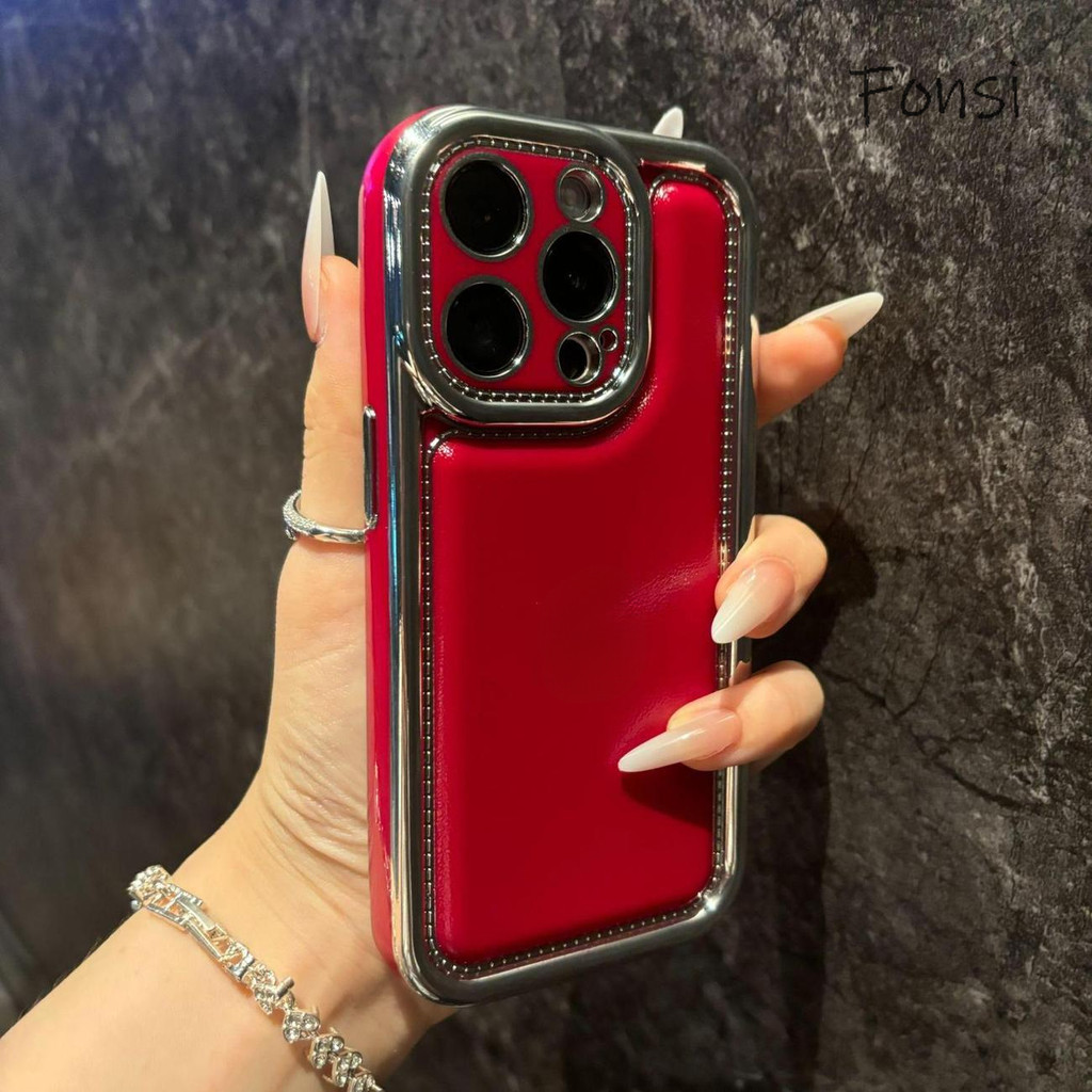 หรูหราชุบหนัง PU กันกระแทกฝาหลังสําหรับ iPhone 16 15 14 Plus 13 12 11 Pro Max