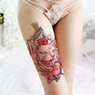 ส่งจากไทย Tattooกันน้ำ แทททูรอยสักแขน แทคทูขา อก แทททูกุหลาบ จิ้งจอก หมาป่า รอยสักเซ็กซี่ แฟชั่น ชายและหญิง ติดทนนาน