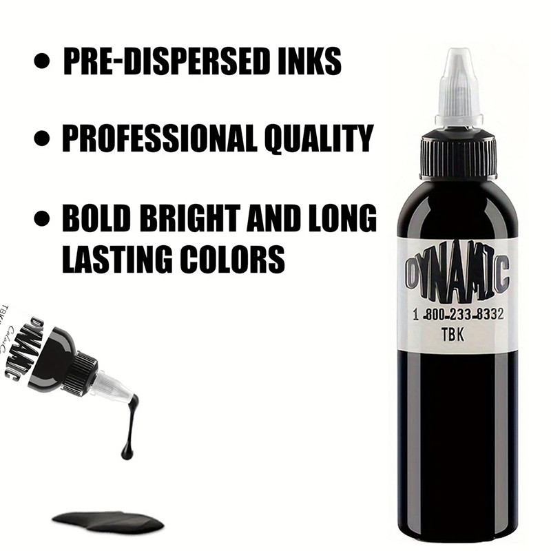 หมึกสักลาย 30/60/90mlสีสักไดนามิคแท้ หมึกสักสีดำ Tattoo ink หมึกสัก สีสักไดนามิคแท้ เหมาะสำหรับเครื่องสัก - รูปที่ 3