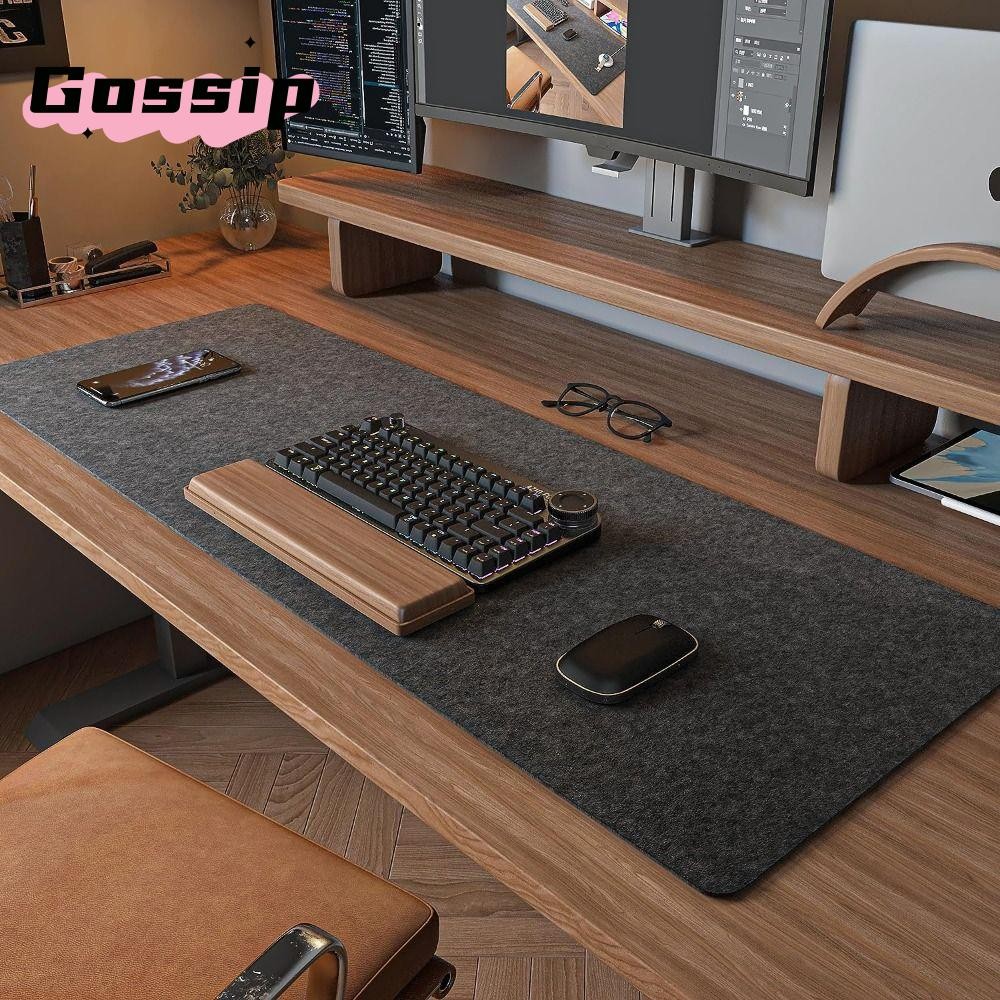 Gossip คีย์บอร์ดแผ่นรองเม้าส์, แผ่นรองเขียนอุปกรณ์เสริมสําหรับเล่นเกม Wool Felt แผ่นรองเมาส์, 90x40 