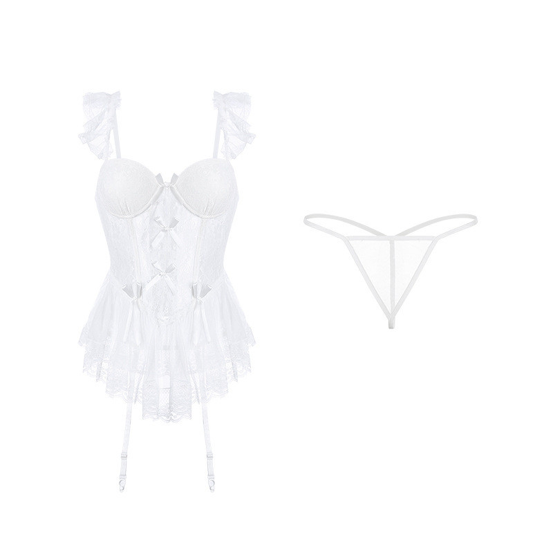 Body Shaping Sling Dress ชุดนอน Lace Sweet Nightdress (แผ่นอกเหล็ก)/ขนาด: หนึ่งขนาด 40-60KG - รูปที่ 5