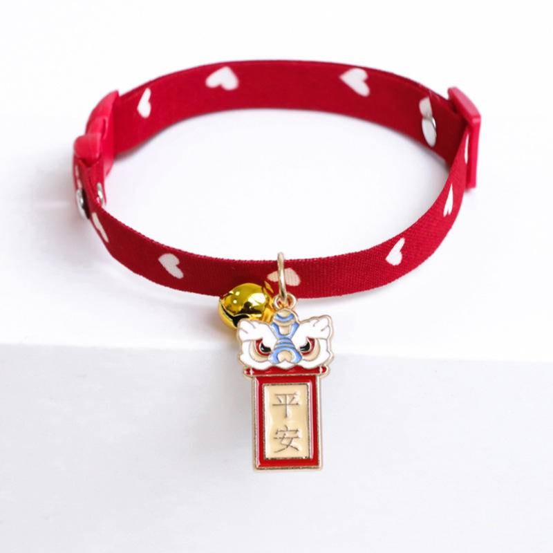 สัตว์เลี้ยงปีใหม่ปลอกคอสุนัขน่ารักโอนปลอกคอสัตว์เลี้ยงอุปกรณ์เสริมปรับคอแมวความปลอดภัยจับมือปลอกคอ - รูปที่ 6