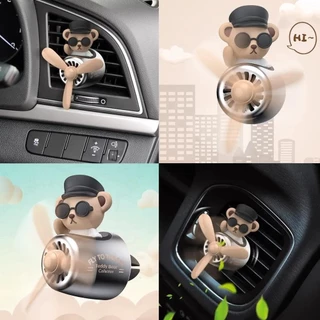 น้ําหอมปรับอากาศในรถยนต์ ตุ๊กตาหมี Pilot Car Air Freshener Air Outlet Wingman ใบพัดเครื่องปรุง Diffuser อุปกรณ์