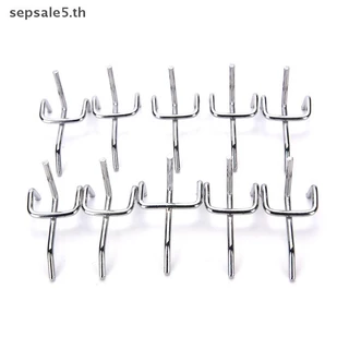 [บ้าน] 10 ชิ้นโลหะ Peg Board Pegboard ตะขอโรงรถทํางาน Shop Storage Display เหล็ก {th}