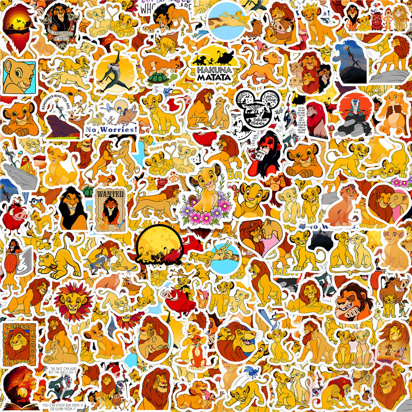 110Pcs/Set ★★★ The Lion King Mini Diary Manual Stickers ★★★ DIY Fashion Scrapbooks Album Decor Decals Stickers（Size：2~3cm）