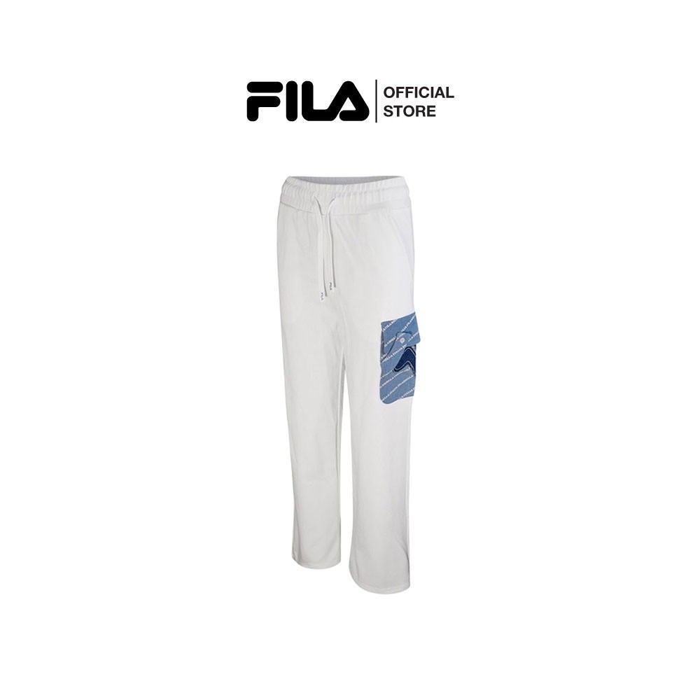 FILA กางเกงลำลองขายาวผู้หญิง Denim รุ่น PTA230710W - WHITE