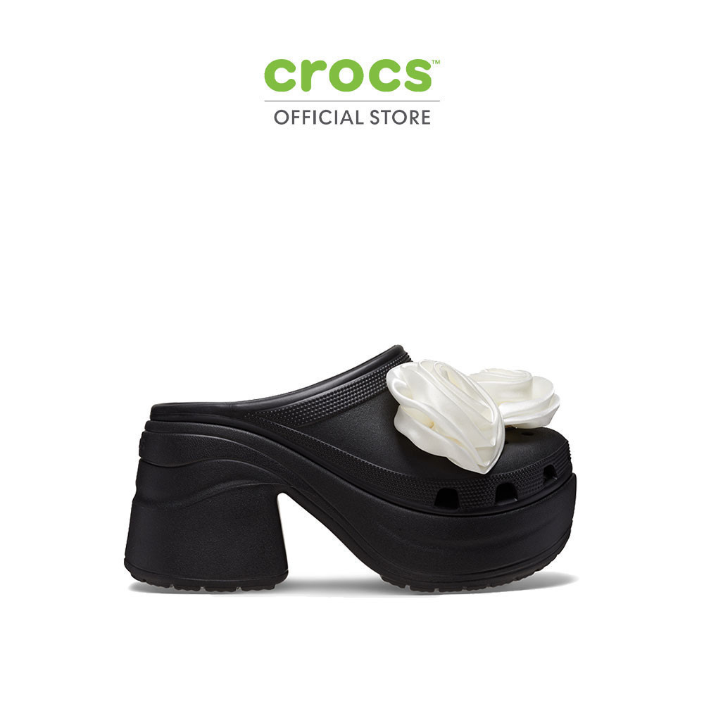 CROCS รองเท้าลำลองผู้ใหญ่ SIREN ROSETTE CLOG รุ่น 210367001 - BLACK