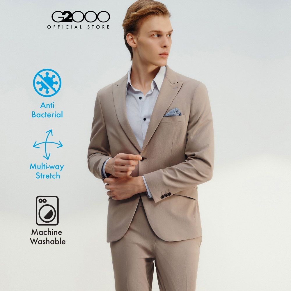 G2000 เสื้อสูทสำหรับผู้ชาย ทรง Slim Fit รุ่น 4611313314 BEIGE