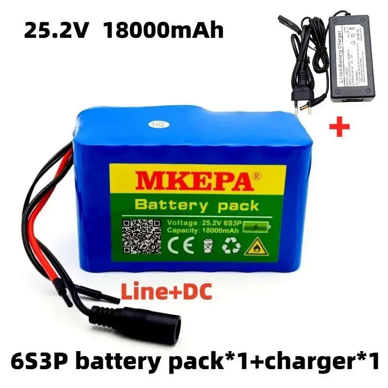 25.2V 18.0Ah 6s3p 18650 lithium battery used in various lithium-ion battery packs