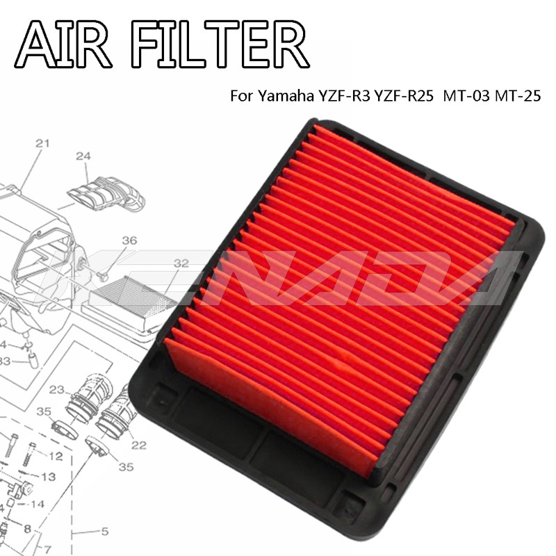 กรองอากาศ กรองอากาศ  R3 / MT03 YZF R3 YZF R25 1WD-E4451-001