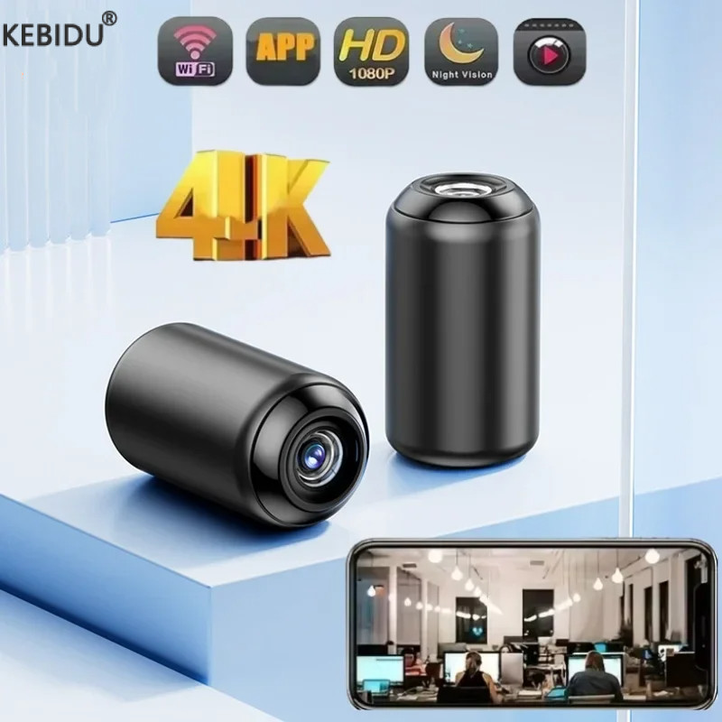 กล้องไร้สายขนาดเล็ก 1080p HD Wifi กล้องตรวจสอบการมองเห็นได้ในเวลากลางคืนภายในบ้านภายในบ้านแอพมือถือจอภาพเครือข่ายระยะไกลใหม่