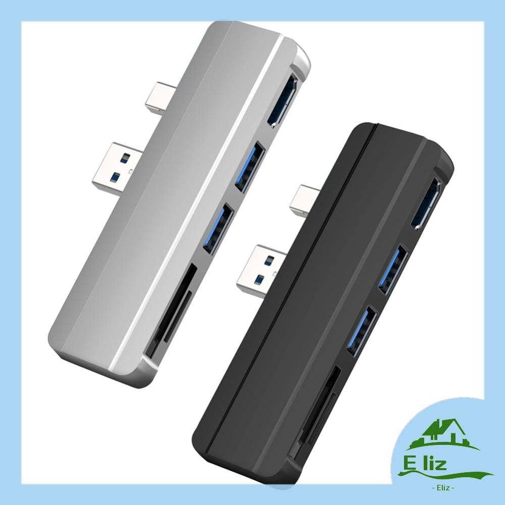 [Elizabeth1.th] สําหรับ Surface Pro 5 Pro 4 Pro 3 Hub Dock พร้อม 4K HDMI รองรับ USB 3.0 TF Slot