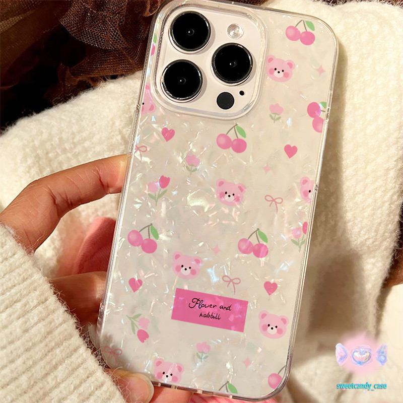 เคสแข็งคุณภาพเงางาม หมีแฟชั่นน่ารัก เคสไอโฟน11 iphone13 14 12 15 11 16 Pro Max 7Plus 8Plus SE XS Max X XR เคสไอโฟน13 ราคา ถูกที่สุด ดีลบีเคเค รูปภาพหลัก
