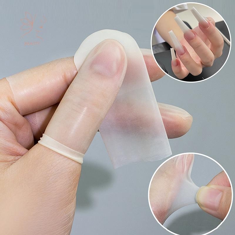 [maybeauty] 100/200 ชิ้นเล็บป้องกันนิ้วยางลื่น Anti-static Finger Cots ทิ้ง Latex นิ้วมือเล็บเครื่องมือ {TH}