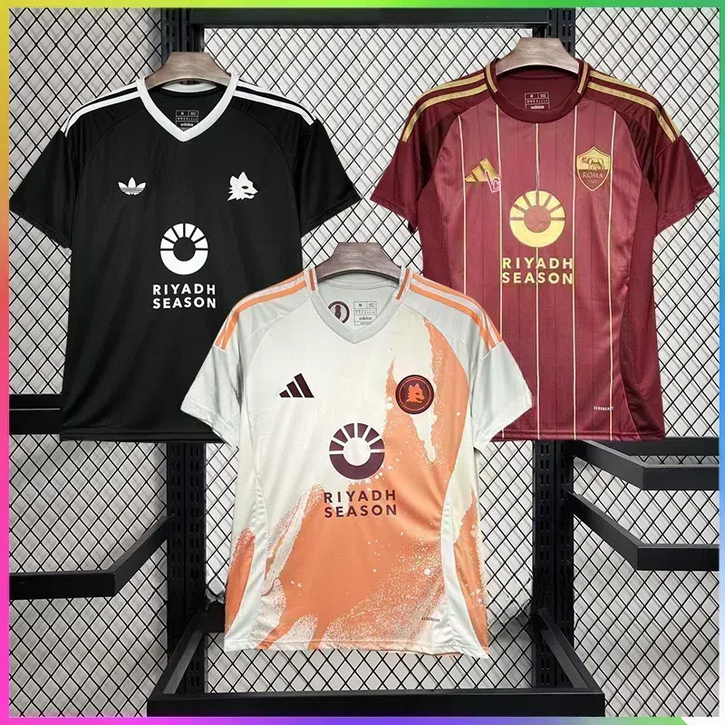 Roma Jersey 24/25 Home Away แฟนเสื้อฟุตบอลที่สามออก