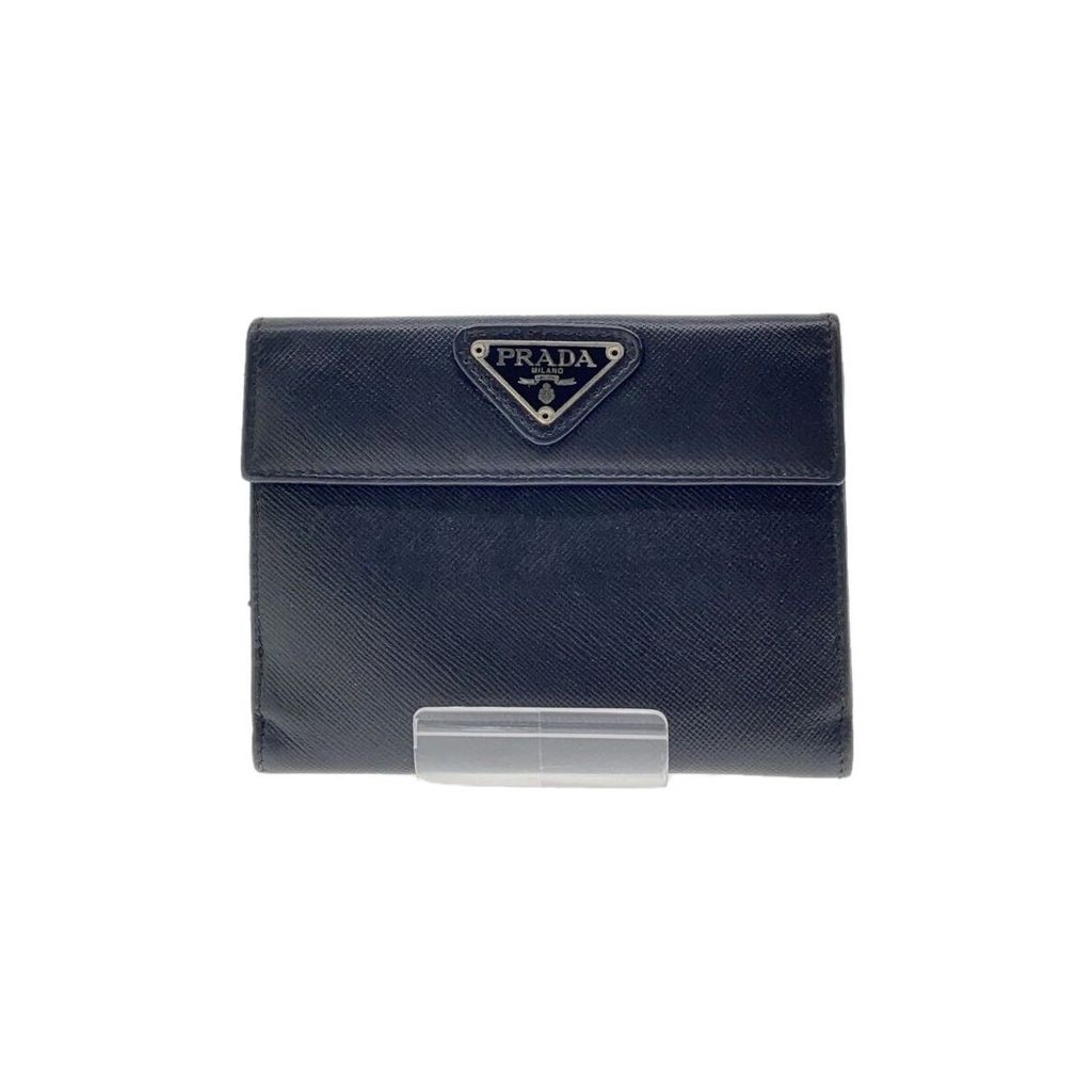 PRADA fold wallet 3 nylon BLK women Direct from Japan Secondhand