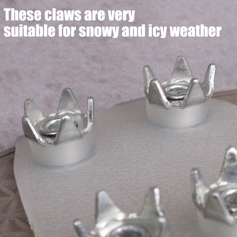 5/7 ฟัน Ice Grips Cleats - ทนต่อการสึกหรอ, Universal - Anti-Skid Ice Gripper Spike - ฝาครอบรองเท้าหิมะหนา - อุปกรณ์กลางแจ้งในฤดูหนาว - สําหรับเดินหิมะ, Camping - รูปที่ 7