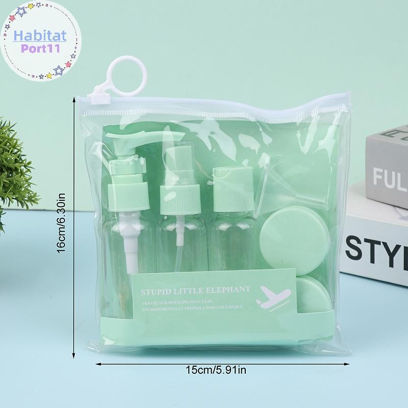 Habitatport Travel Bottles Kit แบบพกพาแยกตัวอย่างเครื่องสําอางขวดเปล่าชุด Skincare Water Lotion แชมพูครีม th