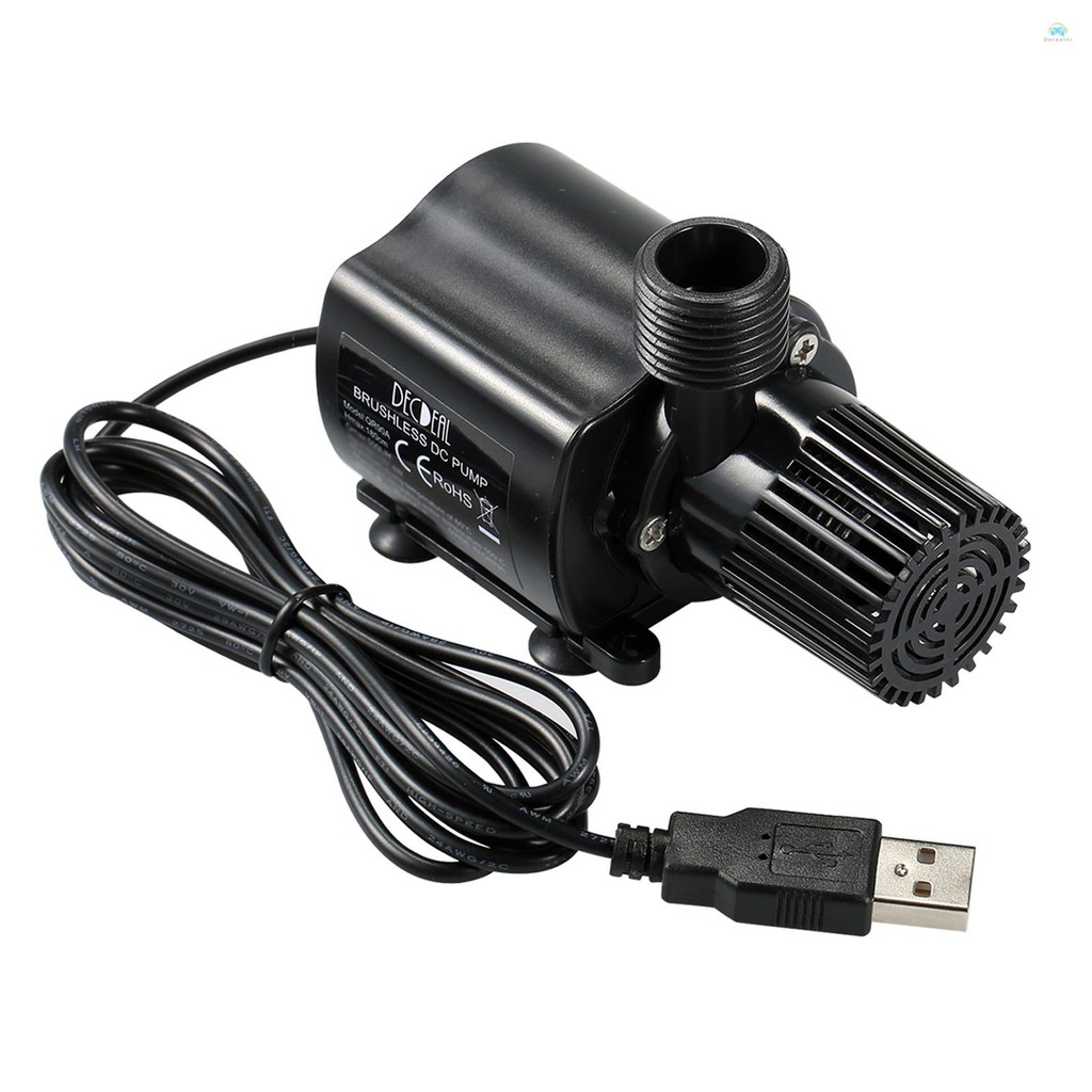 ท้องถิ่นปั๊มน้ําพุ Decdeal USB ปั๊มน้ําแบบไม่มีแปรงพร้อมกรอง Ultra-quiet DC12V Micro Brushless น้ําปั๊มน้ํามันกันน้ํา Submersible Fountain ปั๊ม Aquarium Pond หมุนเวียน