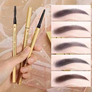 V-shop2: 1.5mmดินสอเขียนคิ้ว แบบหมุนออโต้ กันน้ำ พร้อมแปรงปัดขนคิ้ว 5 สี_ B962