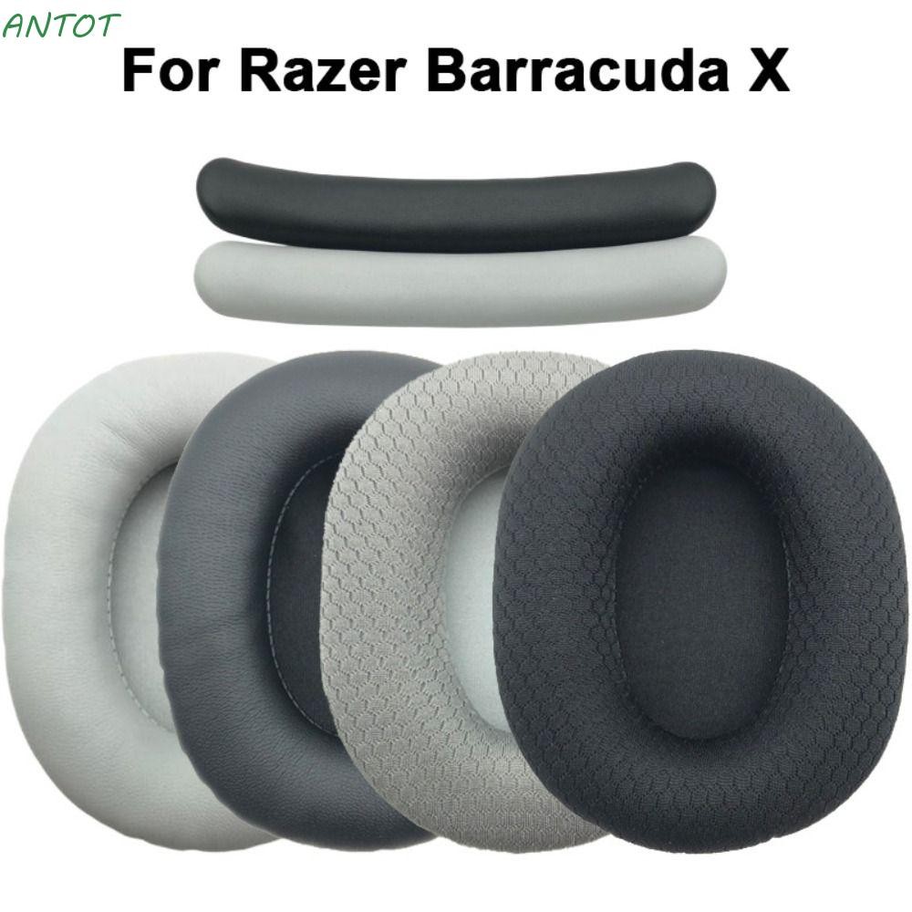 ANTOT 2 ชิ้นเปลี่ยนแผ่นรองหูฟัง,ชุดหูฟังฟองน้ําโฟมแผ่นรองหูฟัง,อุปกรณ์เสริม Earmuff หูฟังชุดหูฟัง Earmuff สําหรับ Razer Barracuda X