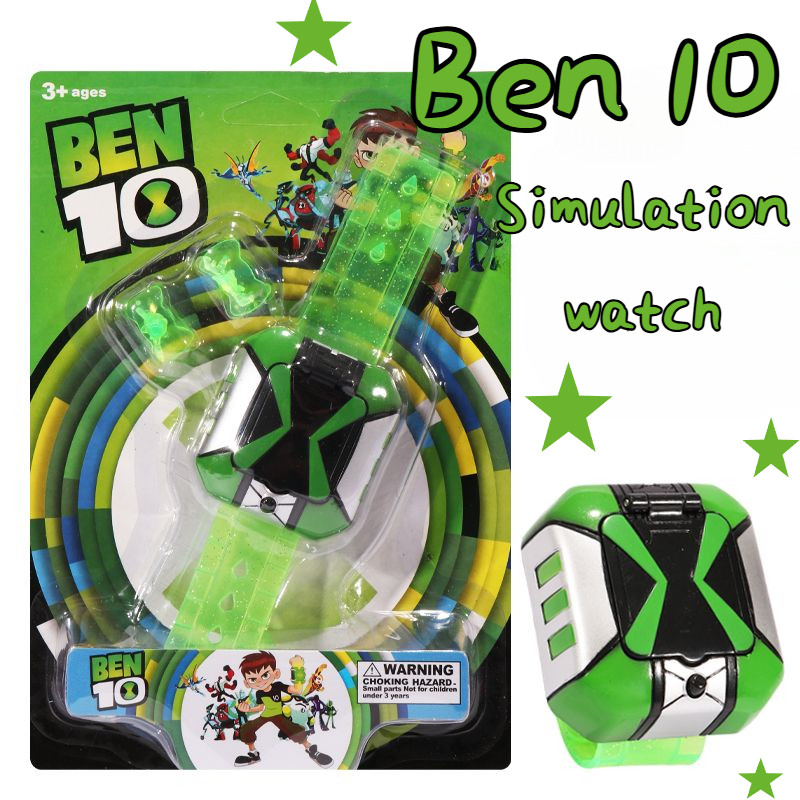 Ben 10 Omnitrix นาฬิกาข้อมือ หมุนได้ ของเล่นเด็ก พร้อมเอฟเฟกต์แสงและเสียง