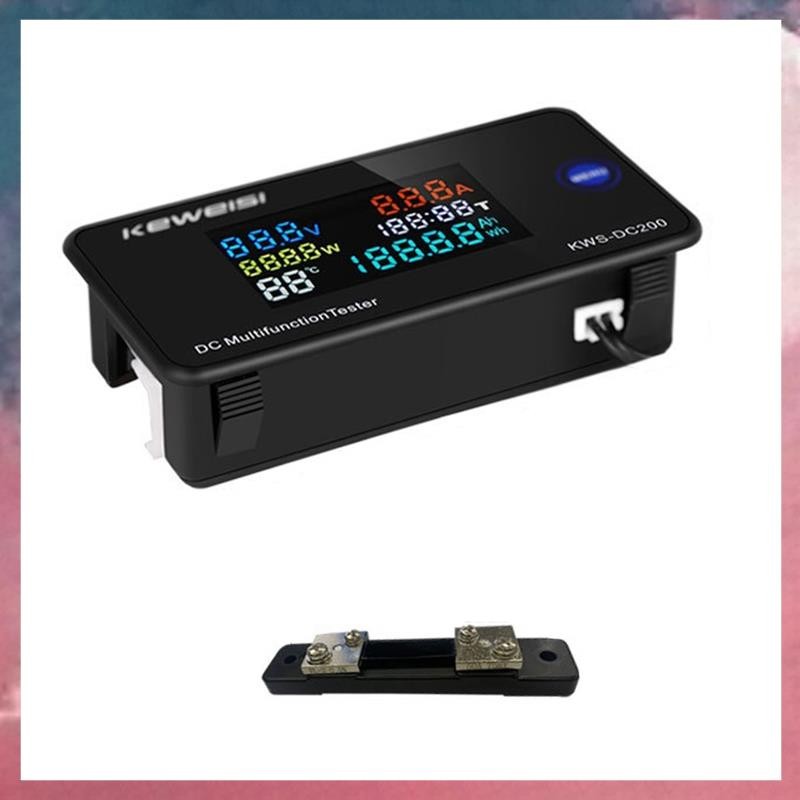 KEWEISI DC 0-200V โวลต์มิเตอร์แอมป์มิเตอร์ KWS Power Energy Meter LED Digital DC Wattmeter มิเตอร์ไฟ