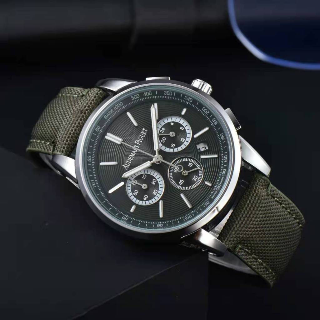 Audemars PIGUET เคสสแตนเลส สายถัก นาฬิกาผู้ชาย Rui Watch
