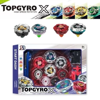 TOPGYRO X SB ชุดของเล่นลูกข่างหมุน 4 ชิ้น พร้อมสนามประลอง ของเล่นเด็ก ของเล่นต่อสู้ โลหะ ลูกข่างหมุน