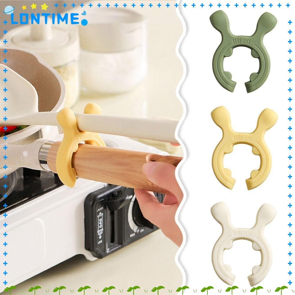 LONTIME ชั้นวางไม้พายซิลิโคนทนต่ออุณหภูมิสูง Anti Scalding ไม้พายผู้ถือ, Universal ชั้นวางเครื่องครัวสําหรับเตาครัวด้านบน