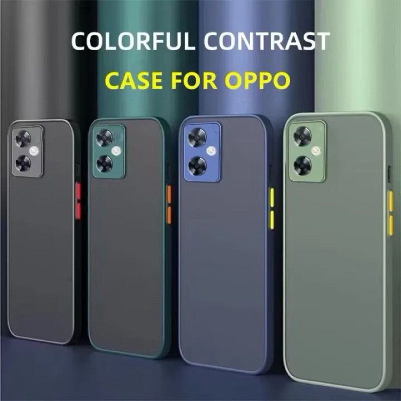 เคสขอบสีผิวด้าน สำหรับ OPPO A5Pro 5G A3 Reno13 Reno13F Reno13F A3X A3PRO A60 A79 A18 A38 A58 Reno11 