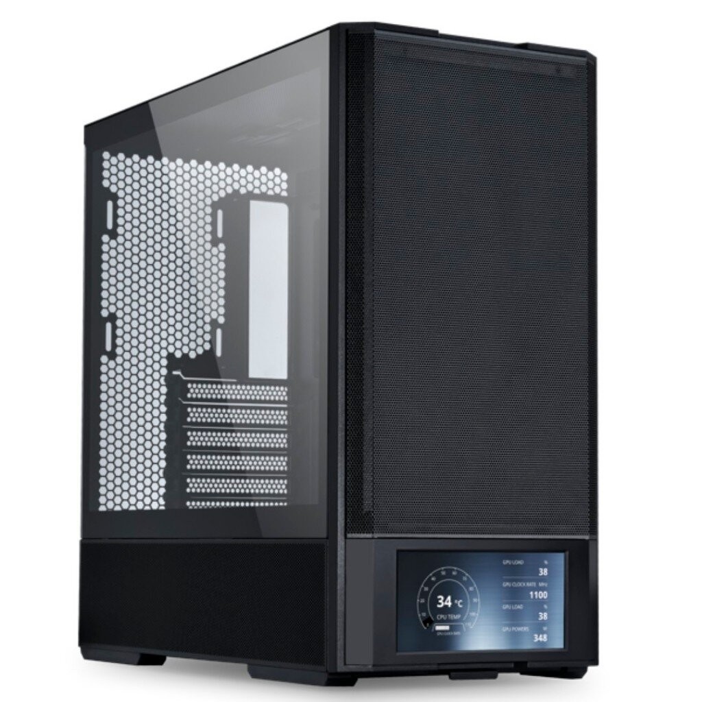 LIAN LI LANCOOL 207 Digital Black With 6 inch 60Hz LCD Display Mid-Tower ATX Case
