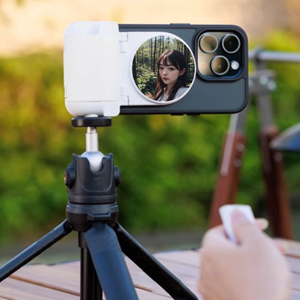Universal แบบพกพากล้องด้านหลัง Selfie Mirror ฐานแม่เหล็กพร้อมแผ่นแม่เหล็กสําหรับเซลฟี่มุมกว้าง Vlogging - รูปที่ 6